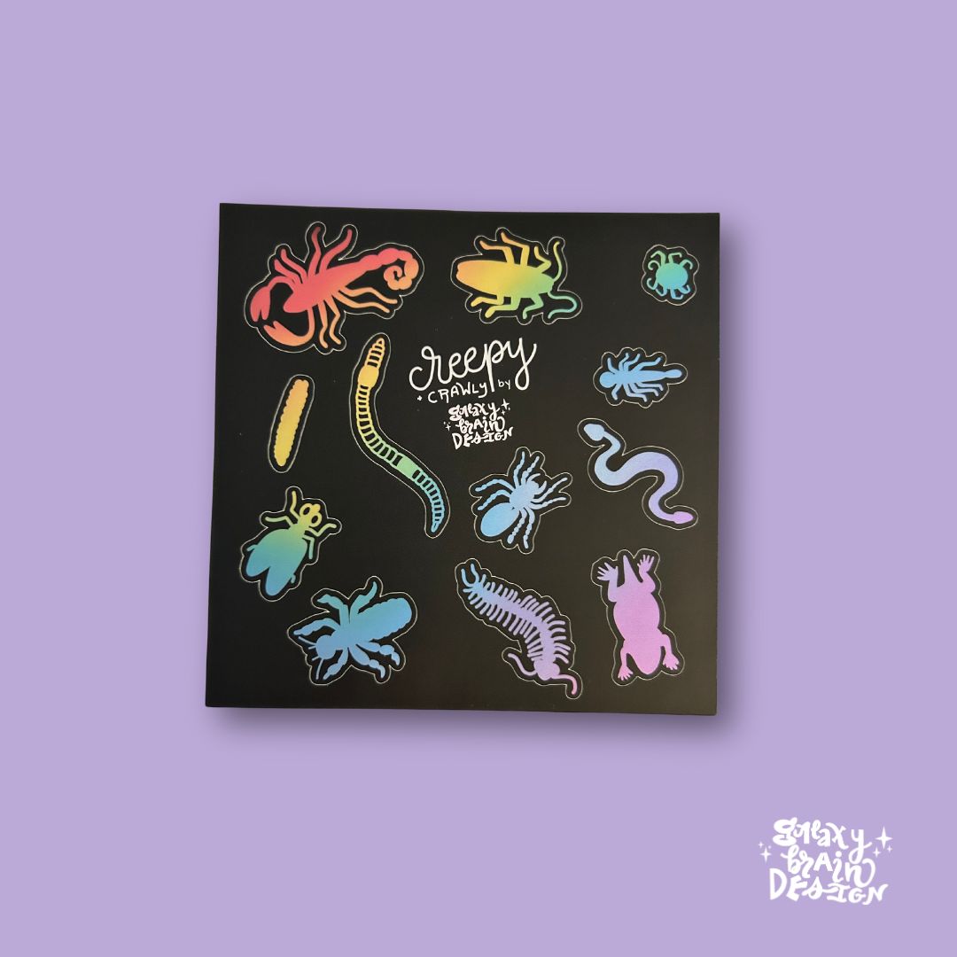 Creepy + Crawly Sticker Sheet | HOLOGRAPHIC