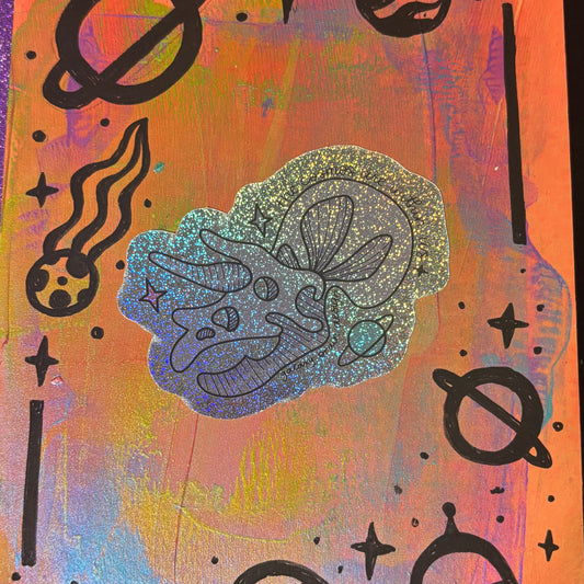 Star Stuff Dino Skull Holographic Sticker