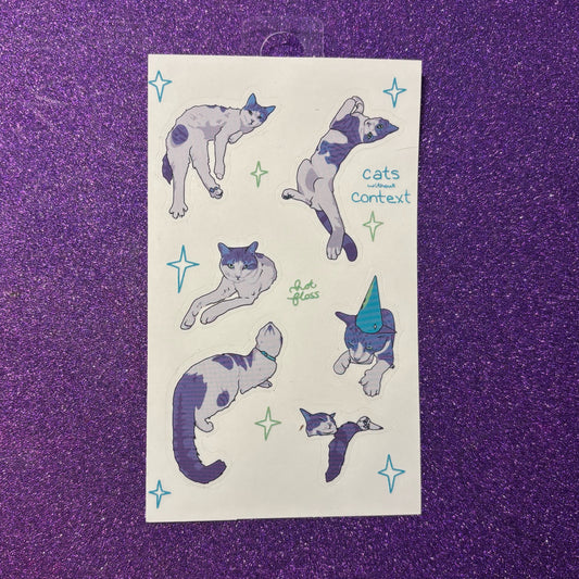 Cats Without Context Mini Sticker Sheet