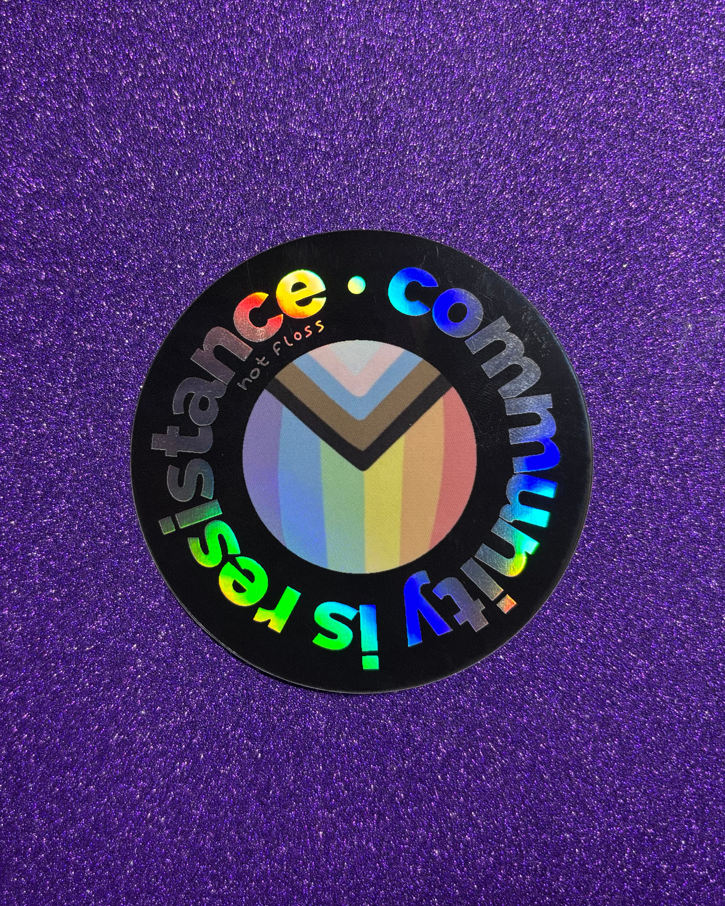 Community Is Resistance Holo Sticker