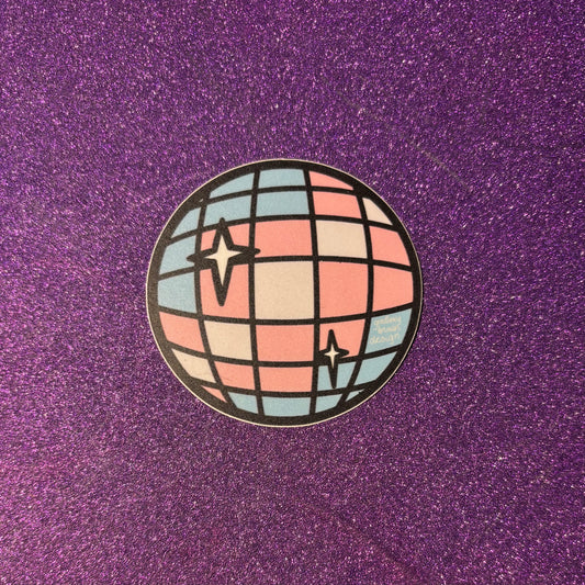 Trans Disco Ball Sticker