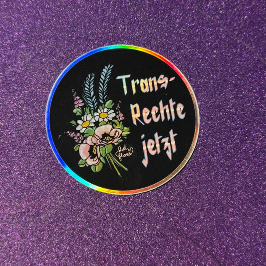 Trans-Rechte Jetzt Holographic Sticker