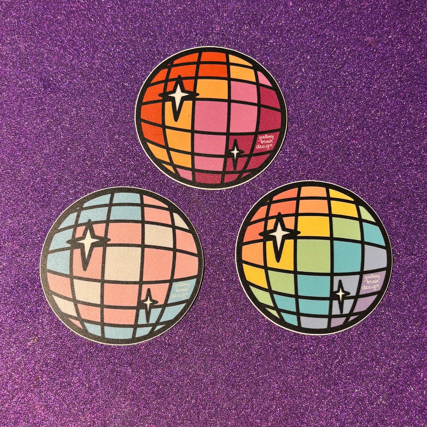 Lesbian Disco Ball Sticker