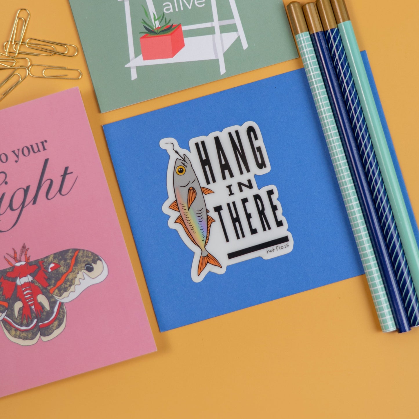 Hang in There Glow-in-the-Dark Sticker