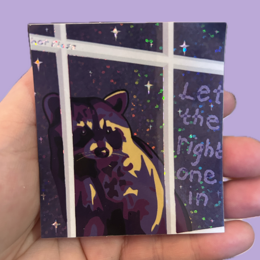 Let the Right One In Glitter Sticker
