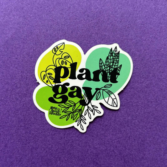 Plant Gay Mid Century Modern Sticker