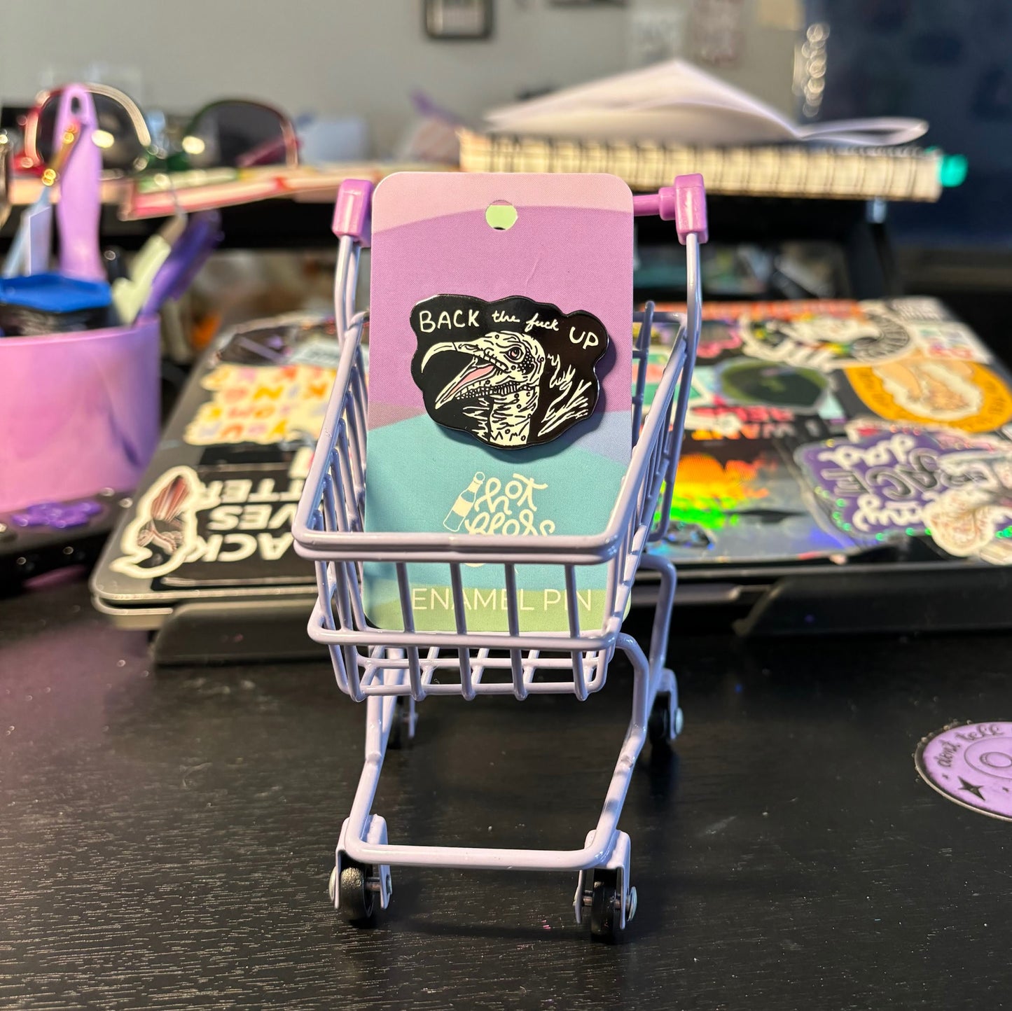 Back the Fuck Up Enamel Pin