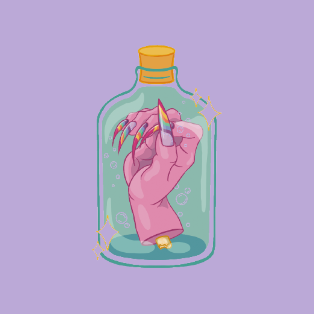 Gay Hand in a Jar Holo Sticker