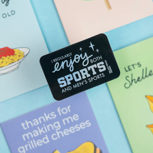 I Regularly Enjoy Both Sports and Men's Sports Holo Sticker