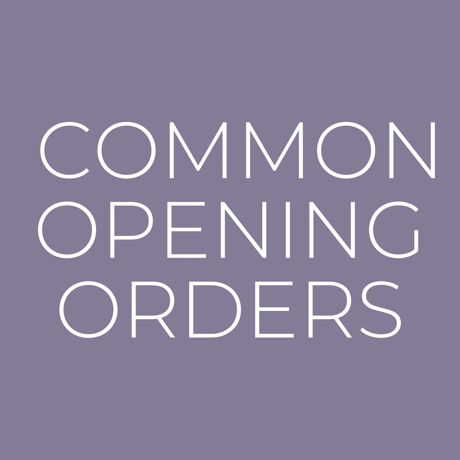 starting orders