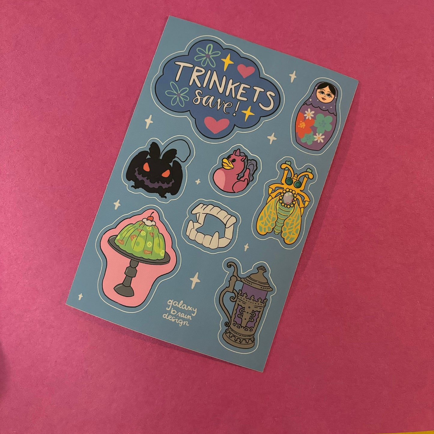 Trinkets Save Sticker Sheet