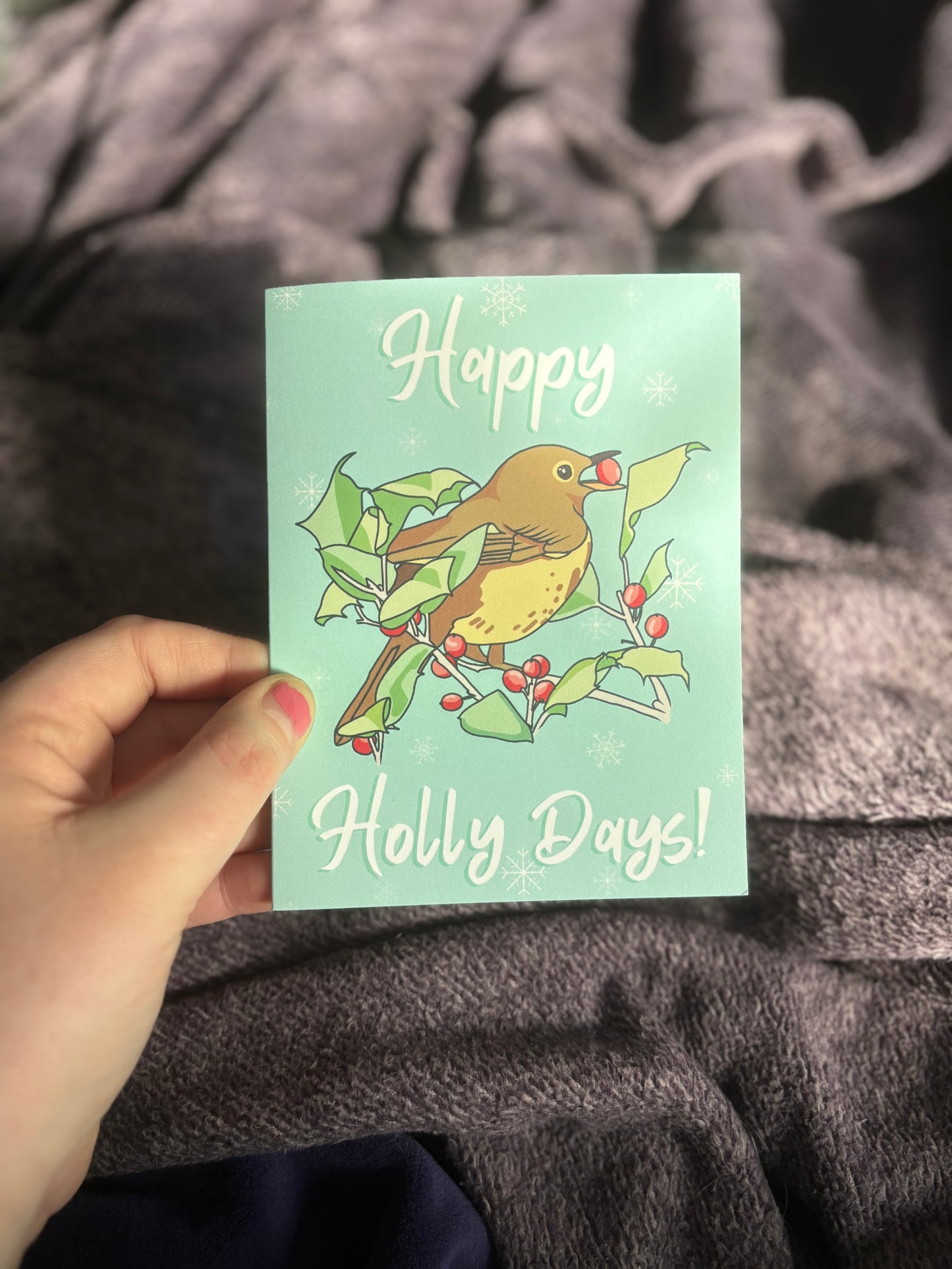 Happy Holly Days Greeting Card