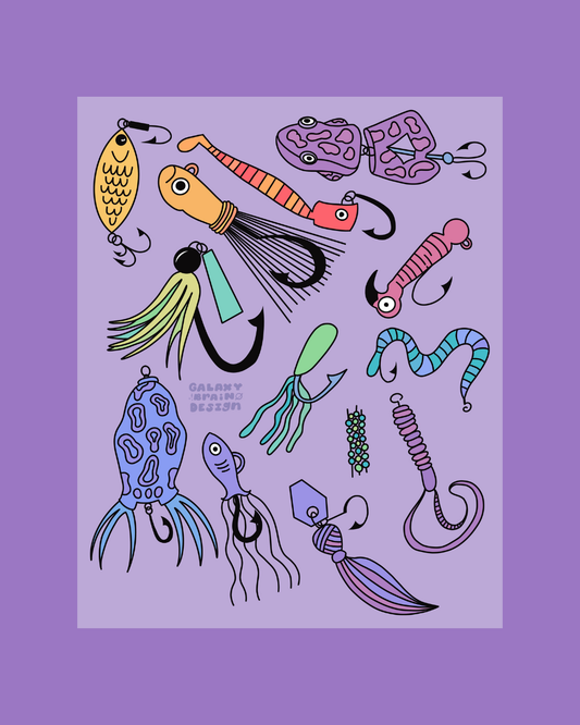 Lures and Jigs Print