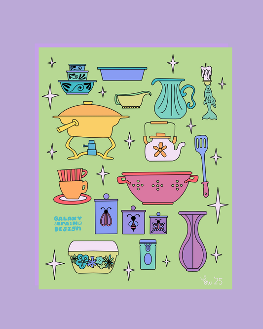 Thrifted Cookware Print