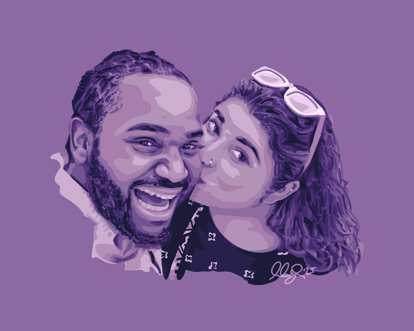 Color Blocked Portraits by Hot Floss DEPOSIT ONLY