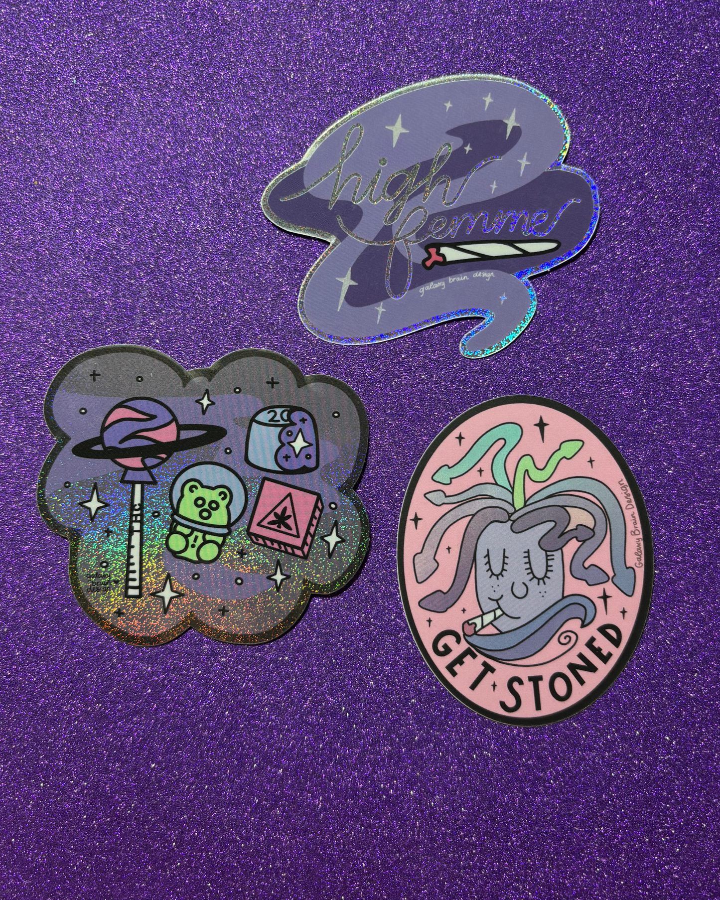 High Femme Glitter Sticker