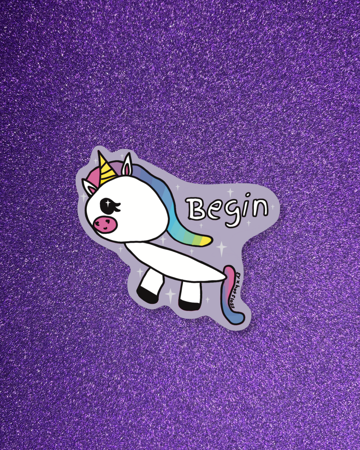 Begin Unicorn Matte Sticker | GBD x EY