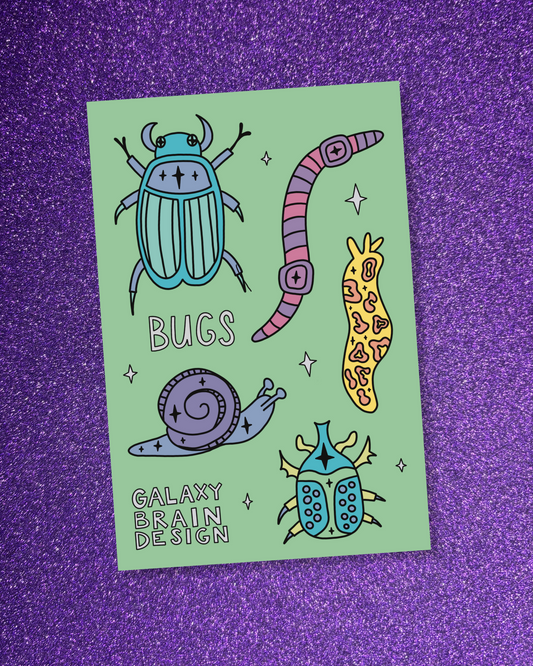 Bugs! Matte Vinyl Sticker Sheet