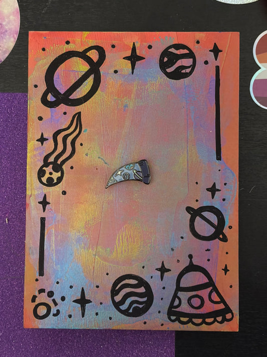 Space Pizza Enamel Pin