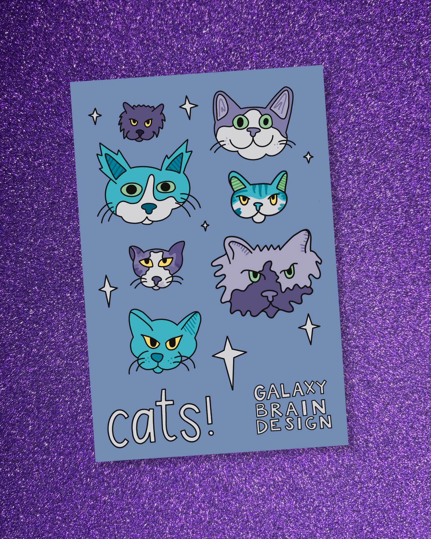 Cats! Matte Vinyl Sticker Sheet