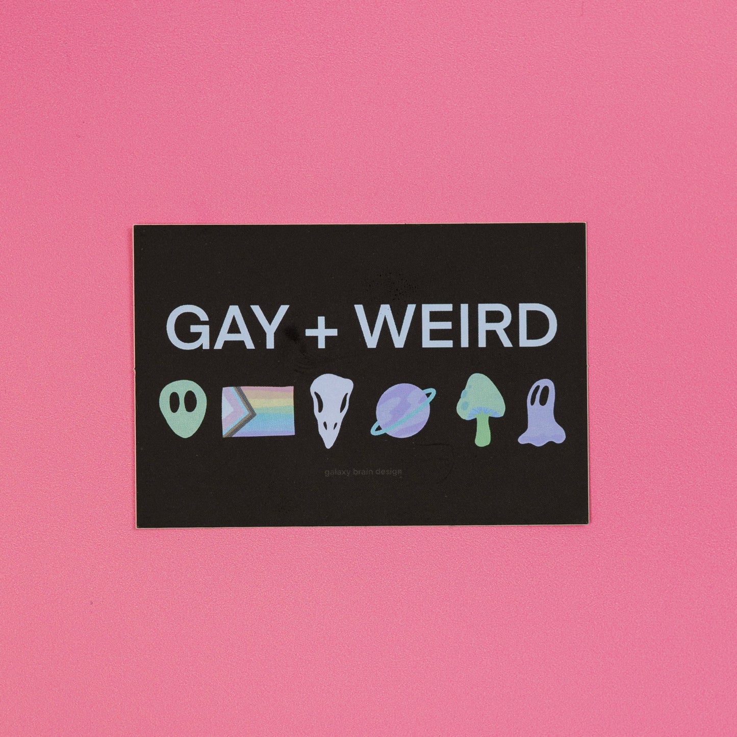 Gay + Weird Holographic Sticker