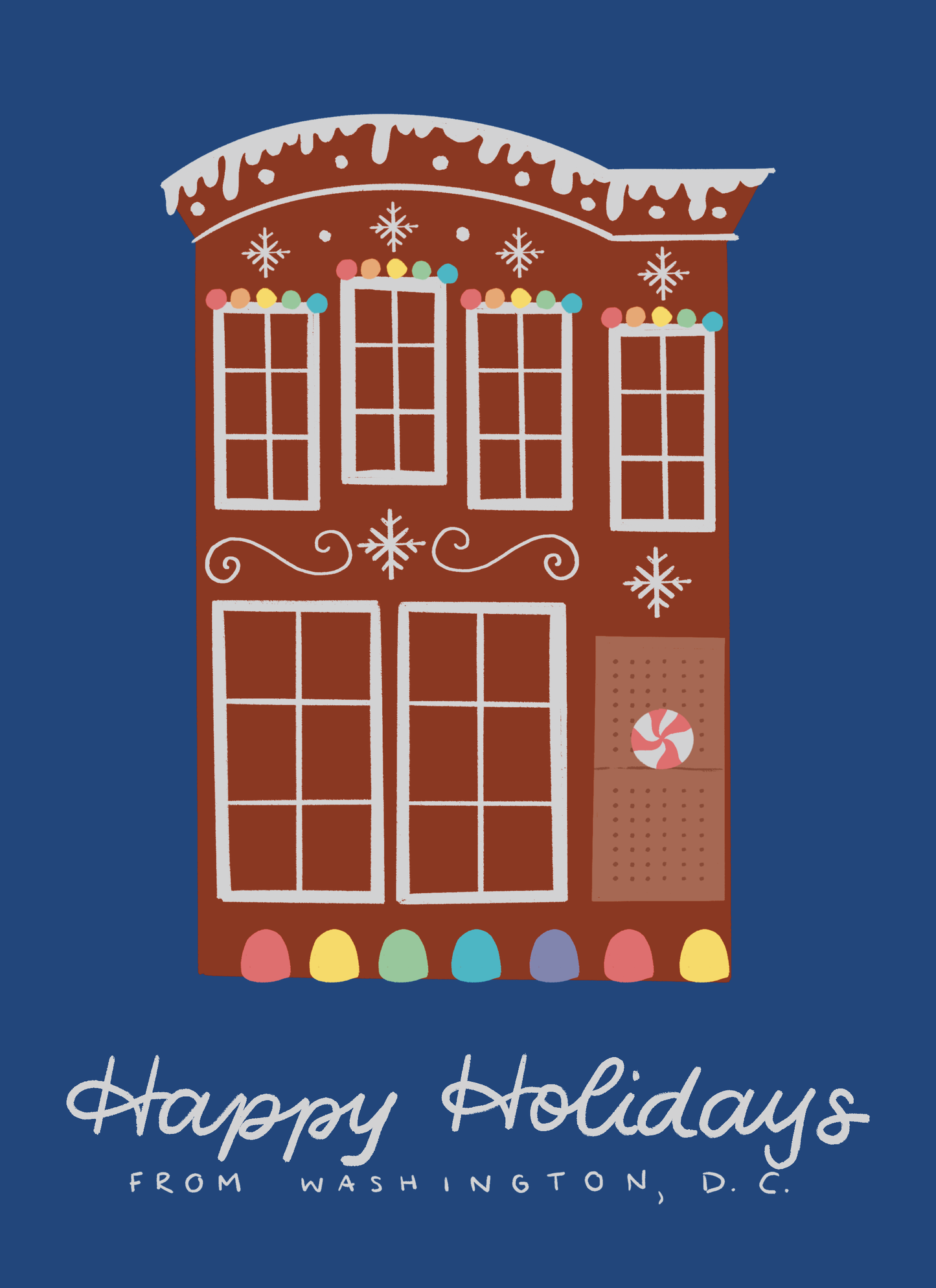 Gingerbread Row House Greeting Card