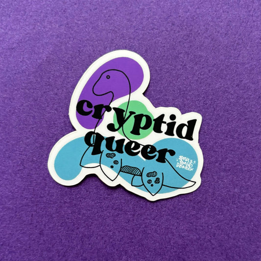 Cryptid Queer Mid Century Modern Sticker