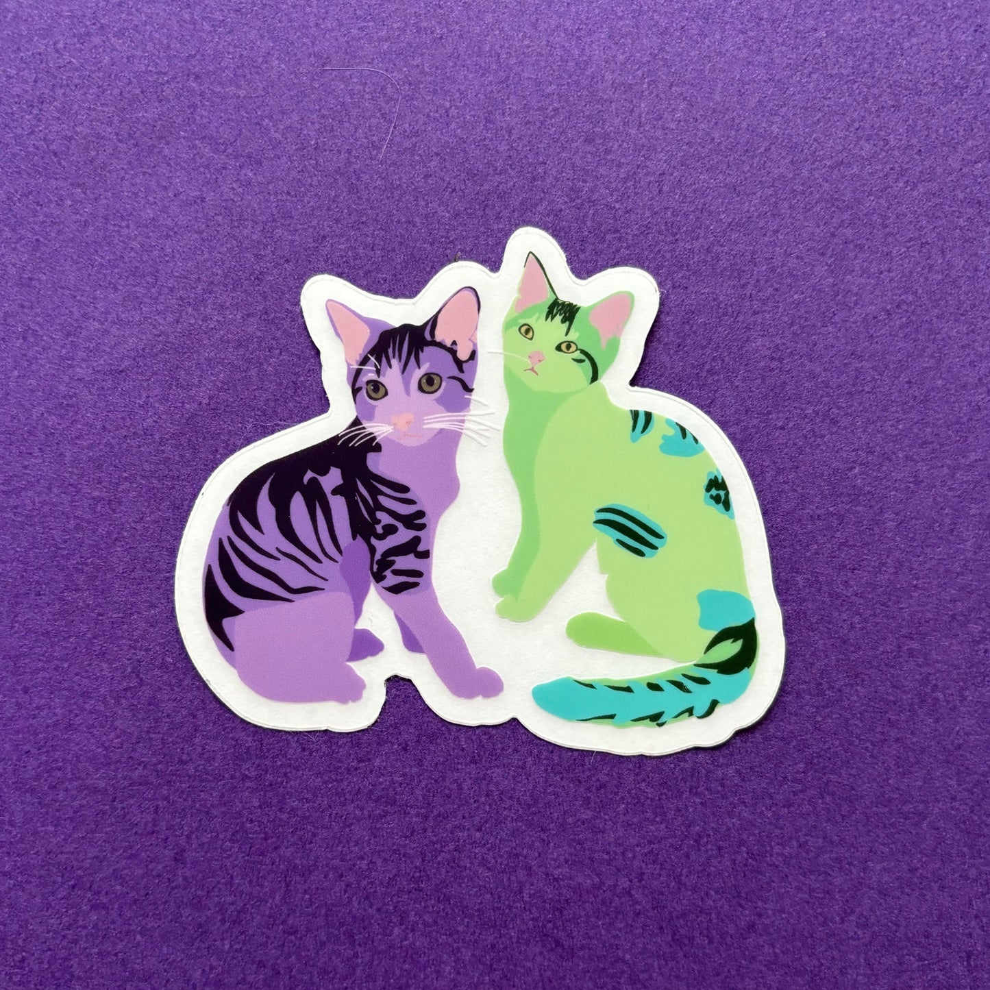Frog and Toad are Tiny Baby Kittens Clear Vinyl Sticker