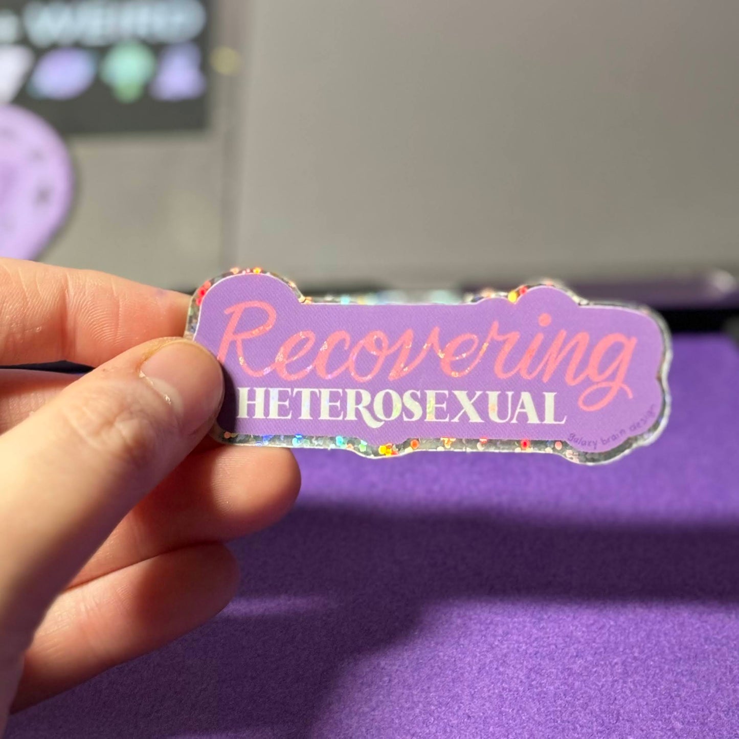Recovering Heterosexual Holo Sticker