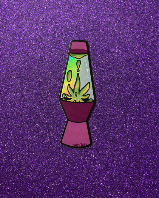 Lit Lava Lamp Glossy Holo Sticker