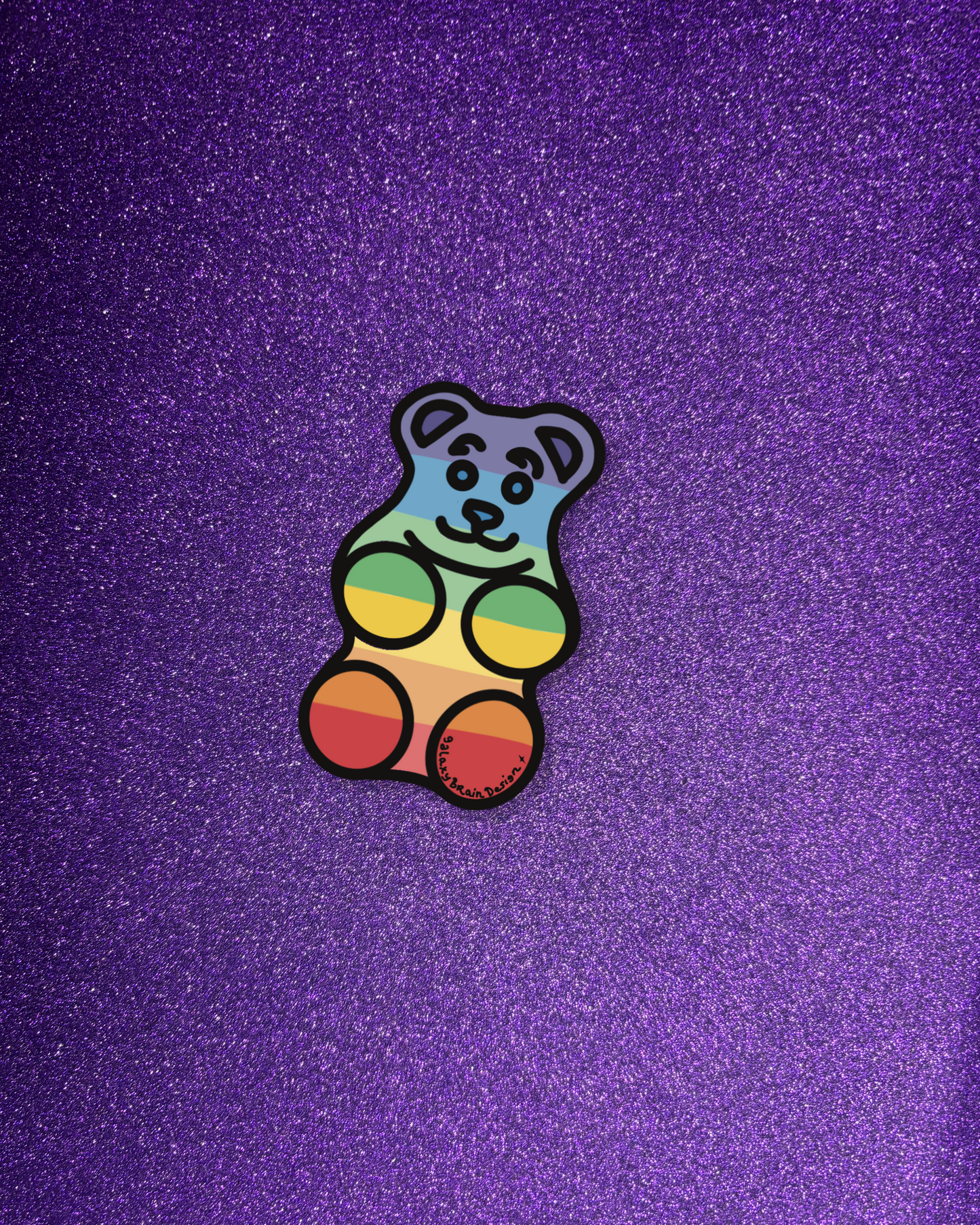 Rainbow Gummy Bear Matter Sticker