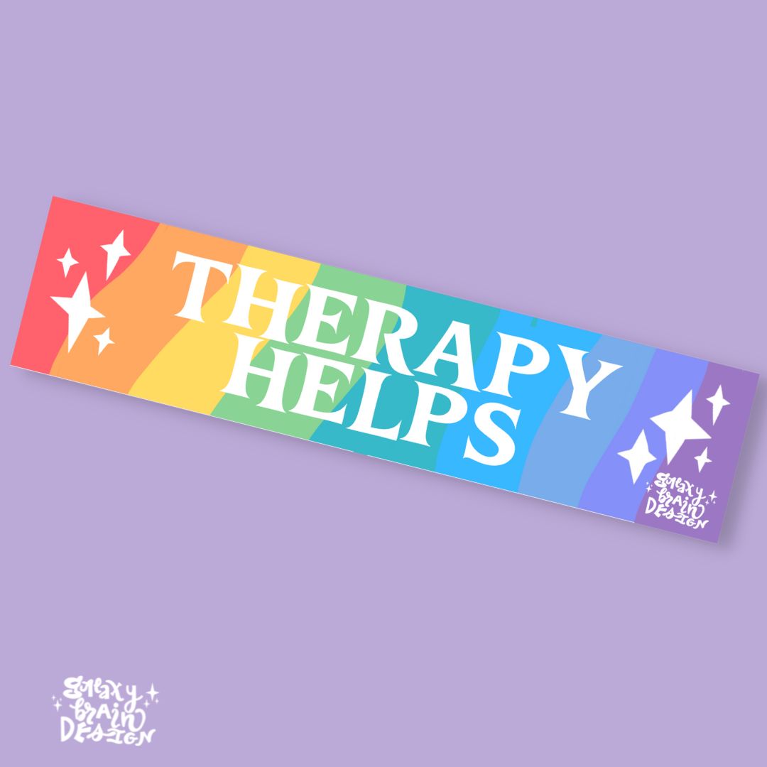 Therapy Helps Smartphone Bumper Sticker